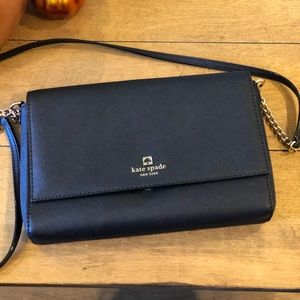 Kate Spade ♠️ Black Crossbody with Gold Chain